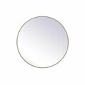 Elegant Decor 45 in. Metal Frame Round Mirror, Brass MR4845BR